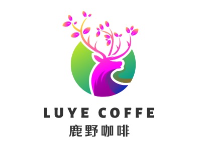 鹿咖啡店铺logo头像设计