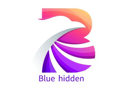 Blue hidden店铺标志设计