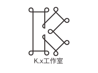 K.x工作室店铺标志设计