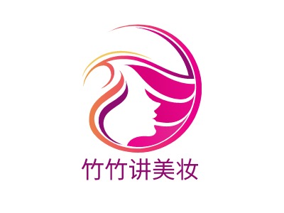 竹竹讲美妆门店logo设计