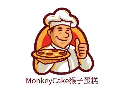 MonkeyCake猴子蛋糕品牌logo设计