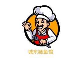 辽宁城东鲢鱼馆店铺logo头像设计