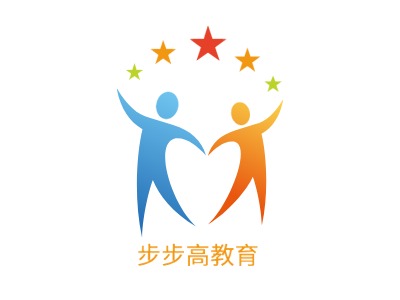 步步高教育logo标志设计