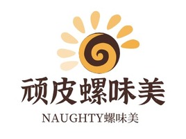 顽皮螺味美品牌logo设计