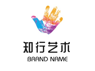 知行艺术logo标志设计