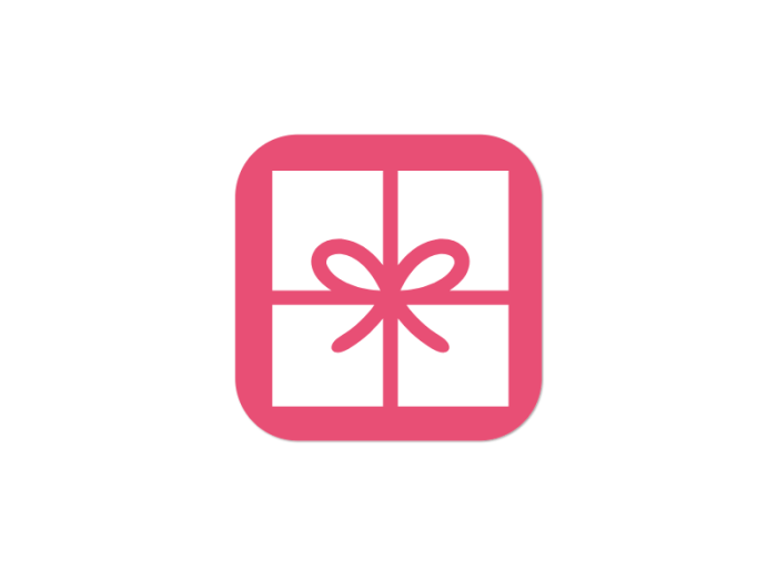 创意科技app礼物礼盒蝴蝶结图标标志logo设计