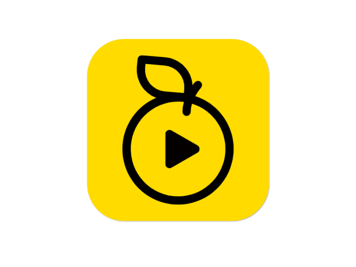 视频播放器APP橘子橙子图标标志logo设计
