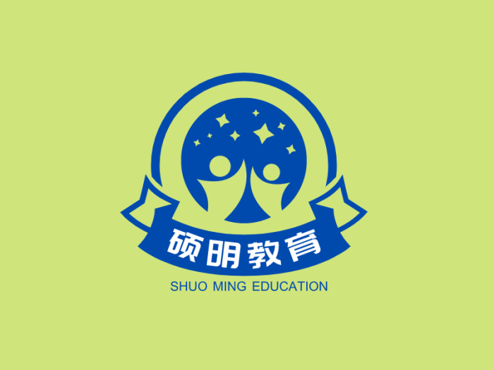 教育人物学生条幅门头徽章图标标志LOGO设计