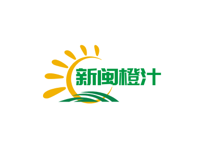綠色清新陽光牧場水果門頭店鋪logo設計