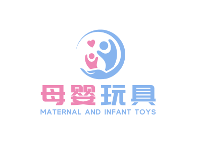 卡通母婴彩色清新标志logo图标设计