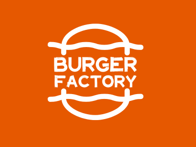 橙色温暖活泼西餐厅汉堡快餐店铺创意英文logo设计