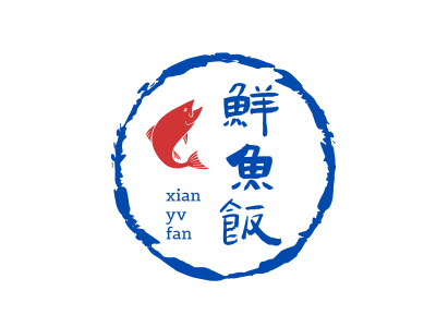 日式几何圆圈中式餐饮徽章logo设计