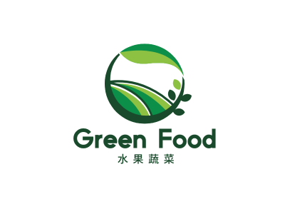 绿色清新农场水果生鲜果蔬果园logo设计