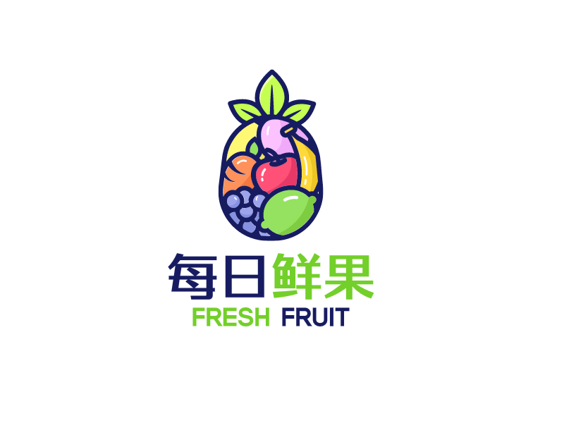 水果logo创意设计范本图片