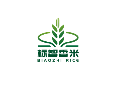 绿色创意农产品麦穗产品商标logo设计
