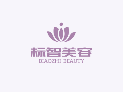紫色简约文艺店铺logo设计