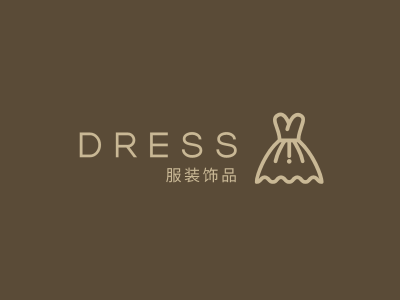 棕色简约高级服装店铺logo设计