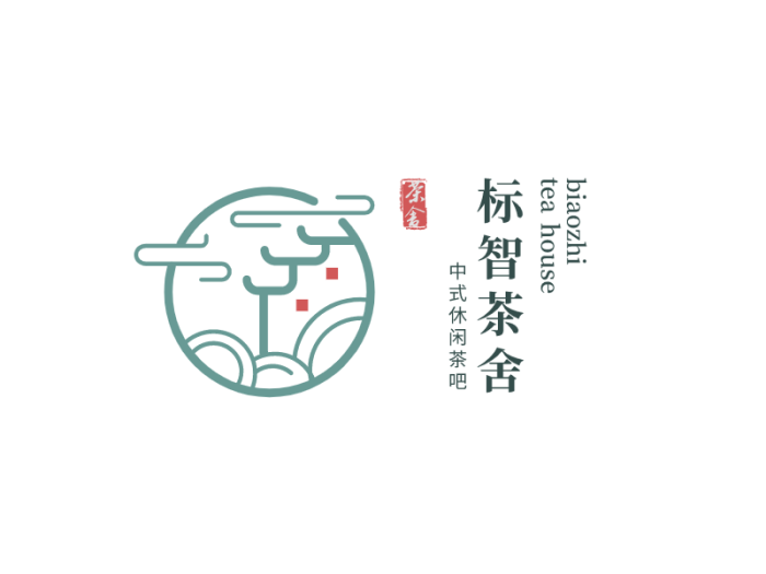 中式文艺茶舍logo设计