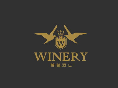 金色奢华高端 红酒logo设计