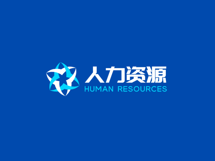 蓝色简约商务公司logo设计