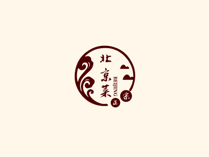中式徽章餐饮logo设计