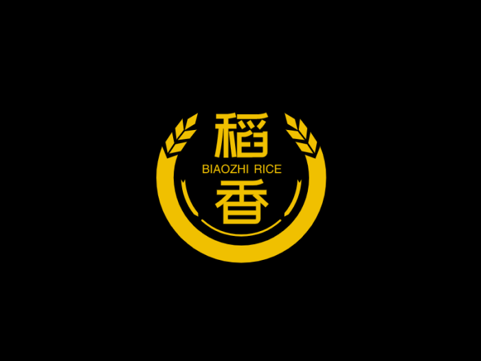 创意麦穗徽章logo设计