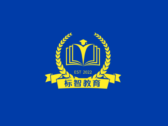 创意教育徽章logo设计