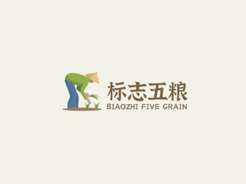 文艺插画农业人物logo设计