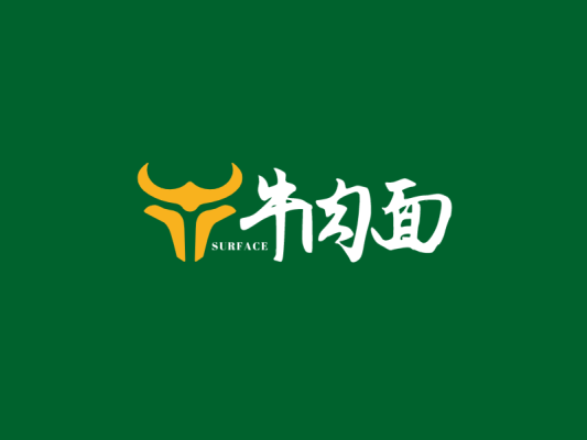 簡約餐飲牛logo設計