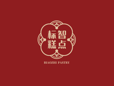 复古中式徽章糕点logo设计
