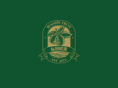 创意高级水果徽章logo设计