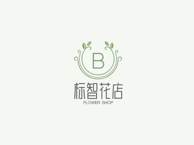 简约文艺花店绿植logo设计