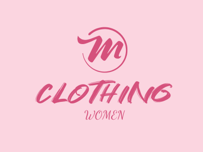 粉色清新服装店铺字母logo设计