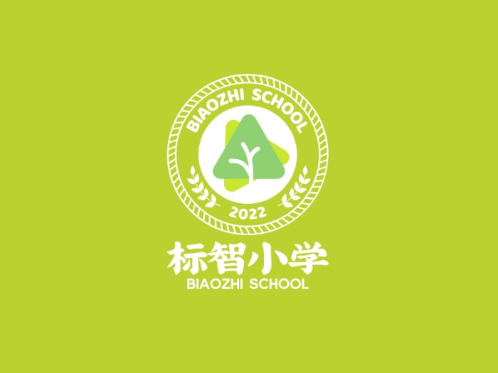 简约卡通教育学校徽章logo设计