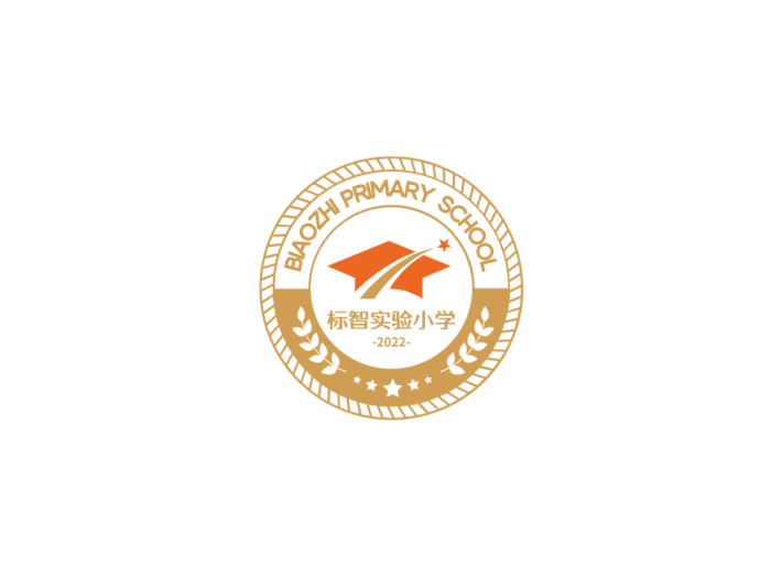 简约小学徽章logo设计