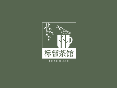 中式文艺餐饮茶馆logo设计