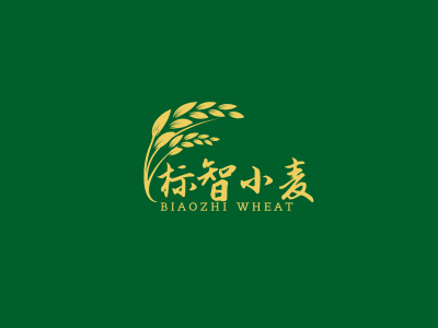 简约小麦农业logo设计