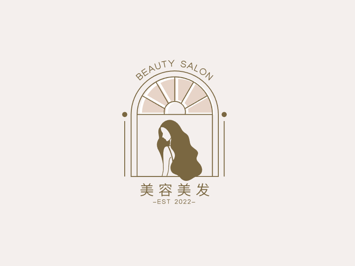 文艺清新美容美发logo设计