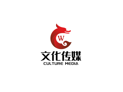 简约商务龙传媒logo设计