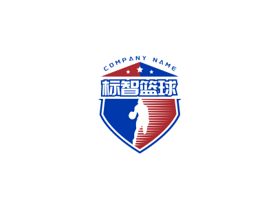 简约篮球徽章logo设计