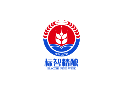 中式传统徽章酒logo设计