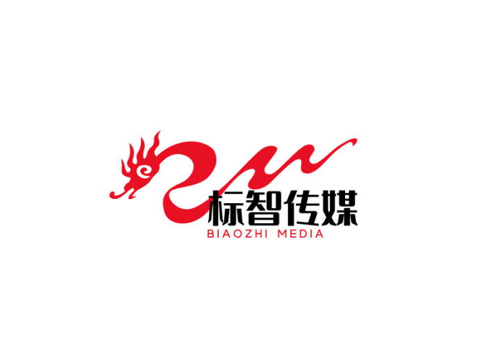 简约商务龙传媒logo设计