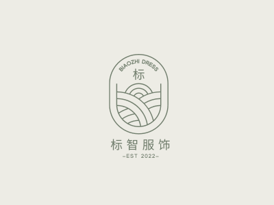 文艺清新徽章服饰logo设计
