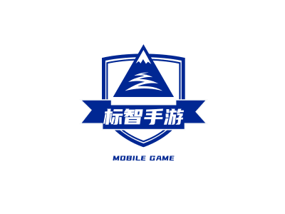 蓝色简约电竞游戏徽章logo设计