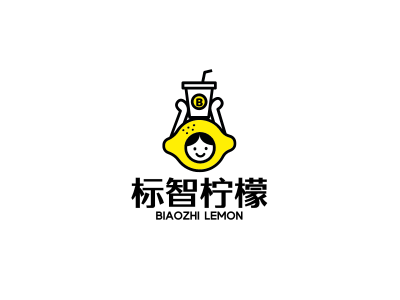 创意卡通手绘柠檬餐饮logo设计
