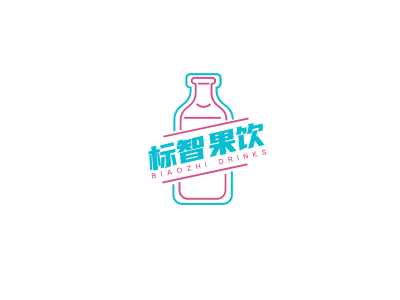简约卡通创意果汁饮品logo设计