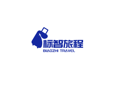 简约极简飞机旅行logo