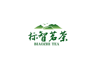 中式文艺山水茶logo设计