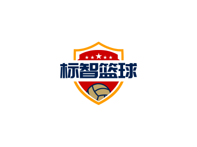 简约徽章篮球logo设计