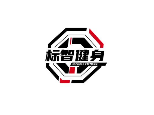 简约健身徽章logo设计
